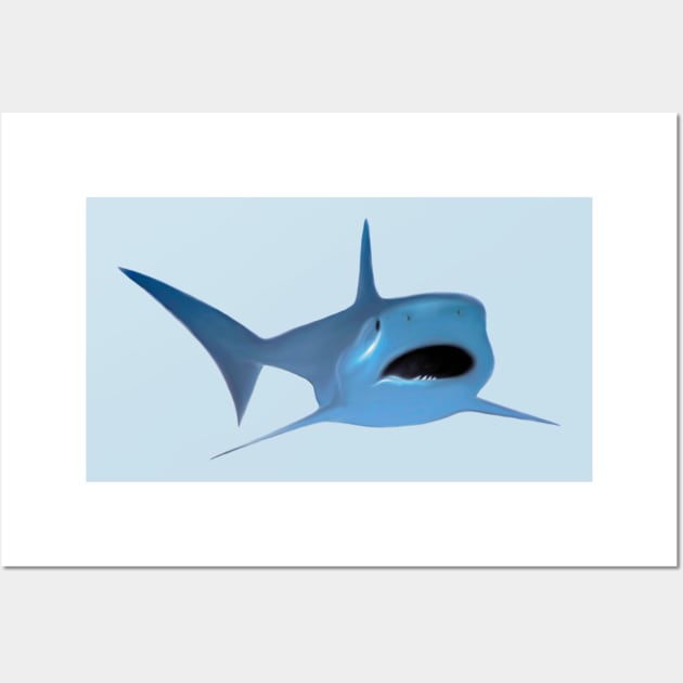 " FINNY "  SHARK DESIGN Wall Art by Micks Prints